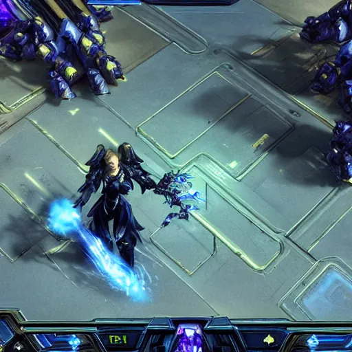 Image similar to Screenshot of 2B in Starcraft 2