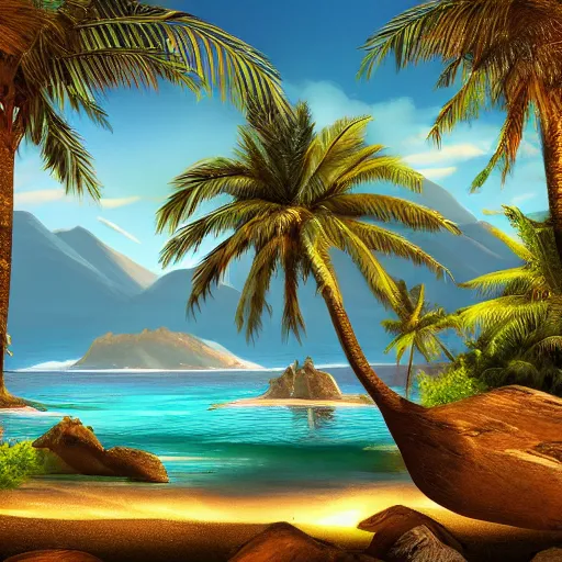 Image similar to 🌁🏖🌲🏝🌇🌆, matte painting, crisp, clear, sharp, 8 k