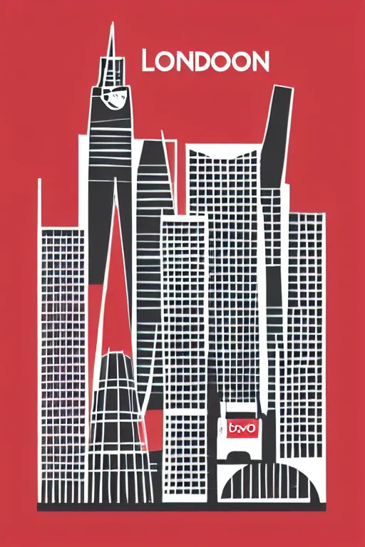 Image similar to minimalist art of london, illustration, in style of bo - lundberg