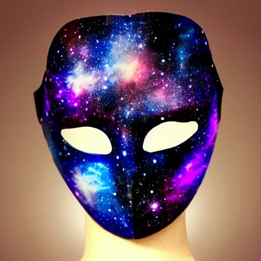 Prompt: galaxy gothic mask