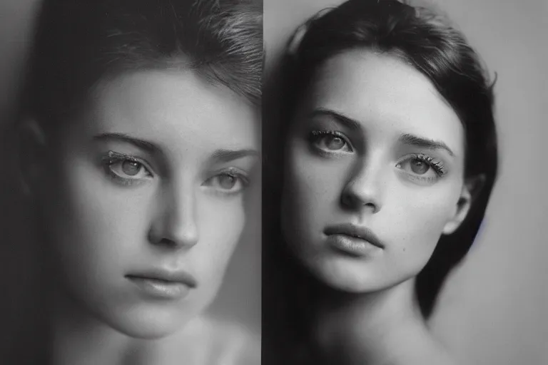 Prompt: a highly detailed cinematic headshot portrait photograph of a beautiful young woman, ultra realistic, depth, beautiful lighting, by richard avedon and annie leibovitz and arnold newman, photorealistic, hyperrealistic, octane, epic composition, hasselblad camera, 5 0 mm, sharp focus, kodak tri - x 3 5 mm, masterpiece