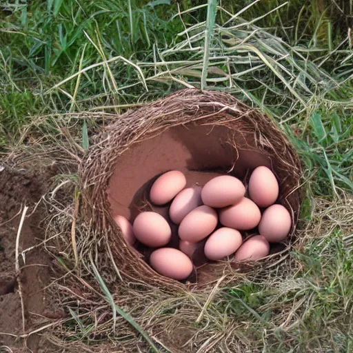 Image similar to goofy laying eggs