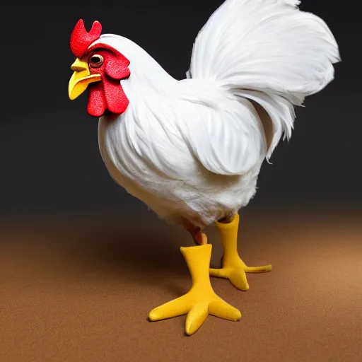 Image similar to a chicken dressed up as colonel sanders as a chicken dressed in the colonel sanders uniform as a chicken, realistic, hyperrealistic, ultra realistic, real, real world, highly detailed, very detailed, extremely detailed, intricate details, 8 k resolution, hd quality