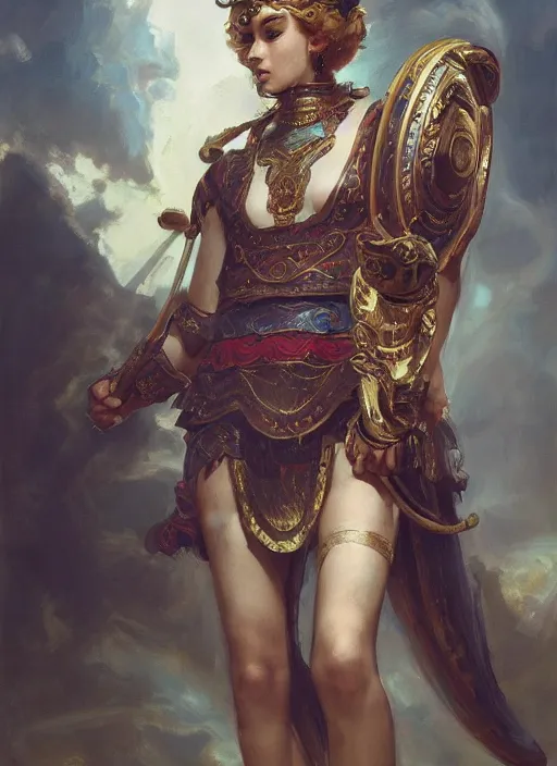 Prompt: portrait of an ancient roman character in ornate armor, by ilya kuvshinov, sharp focus, by thomas lawrence, by bayard wu, trending on artstation, masterpiece