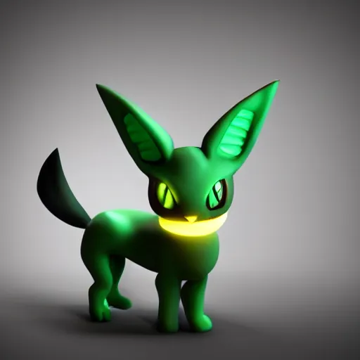 Prompt: fusion of espeon and umbreon, high octane render 3d, beautiful lighting, gentle, soft grassy background