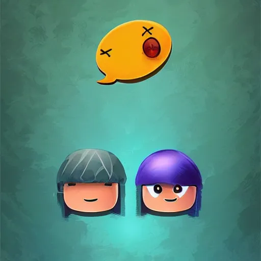 Prompt: two emojis on an epic adventure, digital art #1 trending Behance