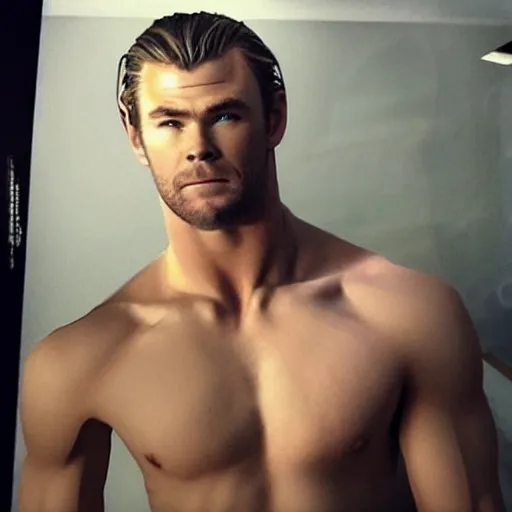 Prompt: “a realistic detailed photo of a guy who is an attractive humanoid who is half robot and half humanoid, who is a male android, Chris Hemsworth, shiny skin, posing like a statue, blank stare”