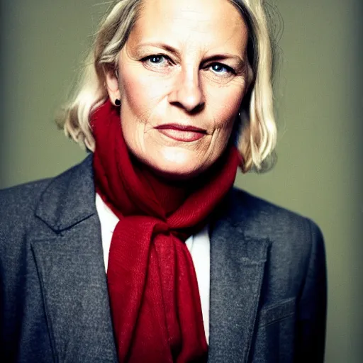 Prompt: face portrait of a swedish politician from the socialist party, photo by annie leibovitz