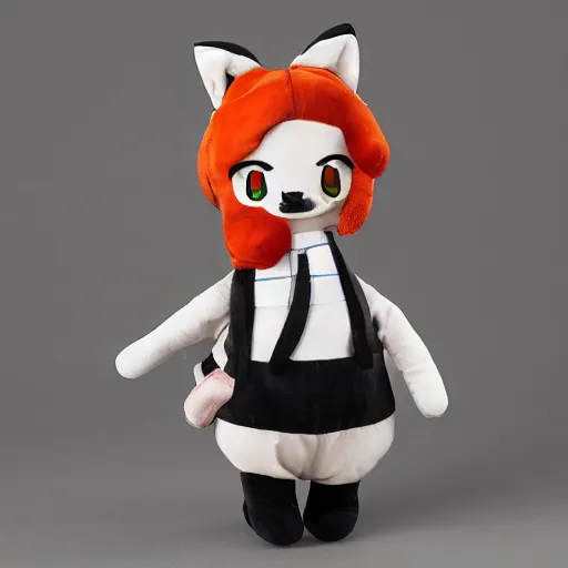 Prompt: cute fumo plush of a foxboy rpg item shop owner, three point lighting, dramatic, anime, grumpy