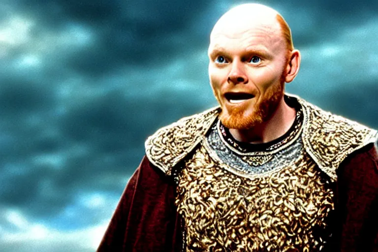 Image similar to a film still of Bill burr in neverending story, high quality