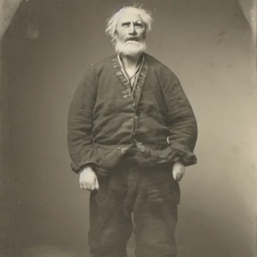 Image similar to antique black and white photograph of an old basque fisherman, studio lighting, 1 8 7 6