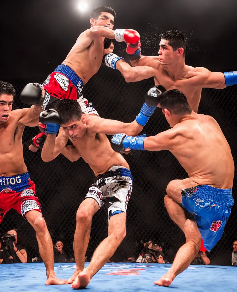 Image similar to chito vera knocks out dominick cruz via headkick, by annie leibovitz and steve mccurry, natural light, detailed face, canon eos c 3 0 0, ƒ 1. 8, 3 5 mm, 8 k, medium - format print