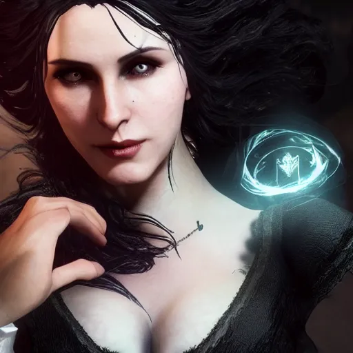 Image similar to yennefer casts a spell.