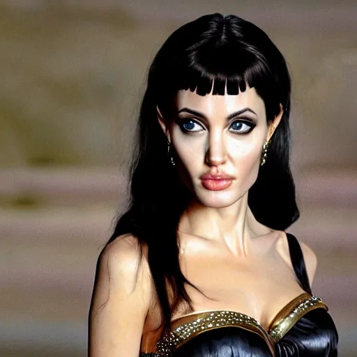 Prompt: cleopatra is angelina jolie