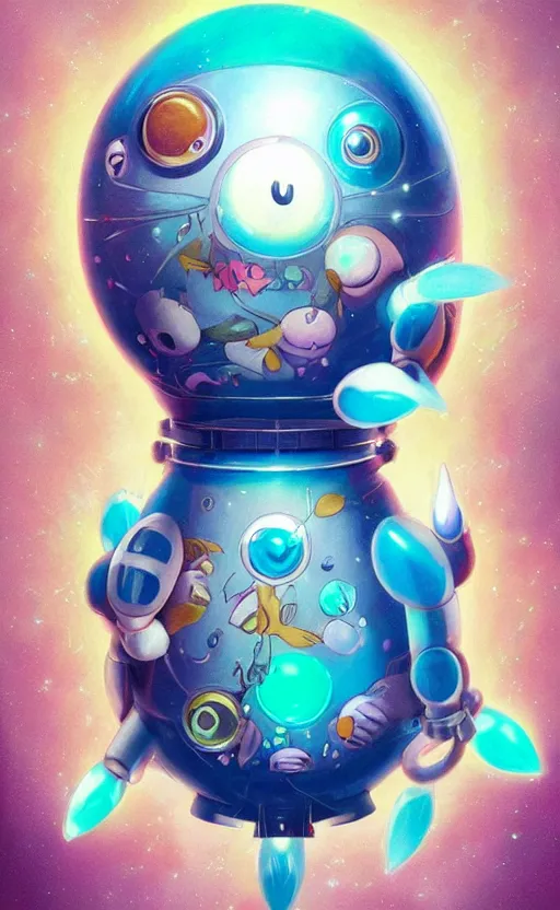 Prompt: lofi BioPunk Pokemon Togepi portrait Pixar style by Tristan Eaton_Stanley Artgerm and Tom Bagshaw,