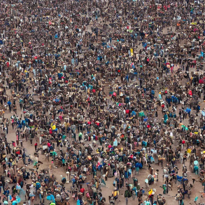 Image similar to from up here the people just look like ants. that's because they are ants