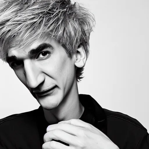 Image similar to xqc, big long nose, underbite
