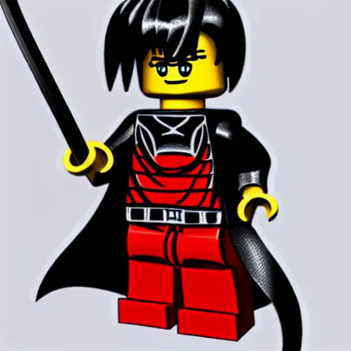 Image similar to a lego of samurai kenshin jimura del anime samurai x