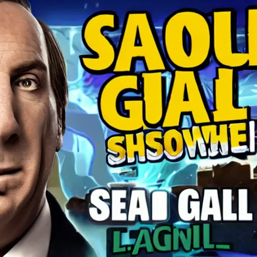 Prompt: saul goodman league of legends showcase