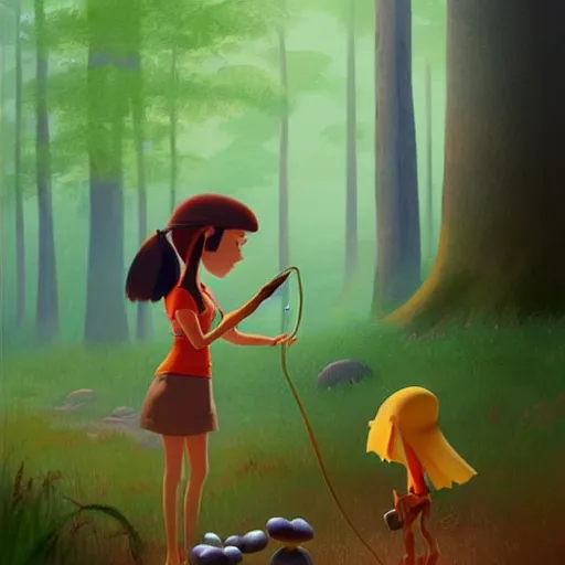 Prompt: goro fujita ilustration pocahontas picking mushrooms in the forest, painting by goro fujita, sharp focus, highly detailed, artstation