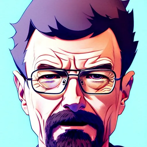 Image similar to walter white, portrait shinkai makoto studio ghibli studio key hideaki anno sakimichan stanley artgerm lau rossdraws james jean marc simonetti elegant highly detailed digital painting artstation pixiv