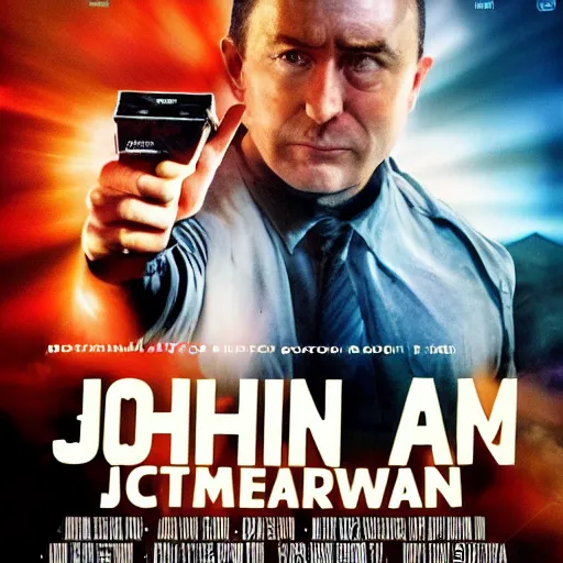 Prompt: poster of the action movie : john the milkman