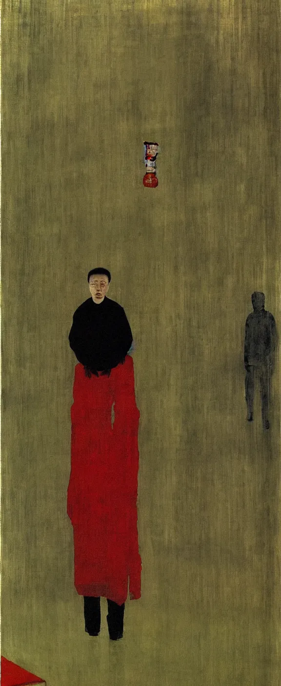 Prompt: chinese prisoner by peter doig, muted colors