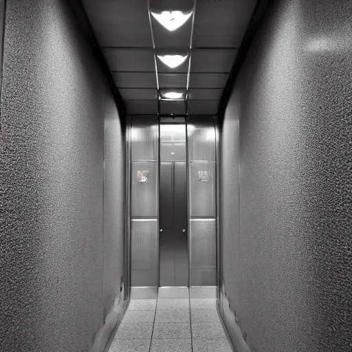 Prompt: elevator that leads to nothingness