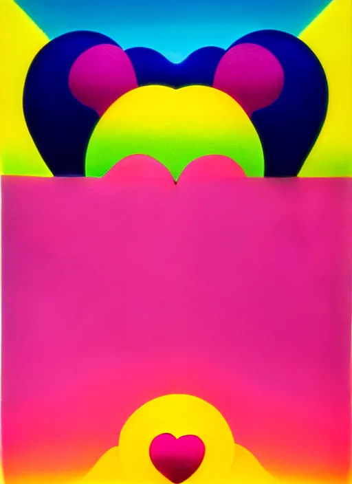 Prompt: heart by shusei nagaoka, kaws, david rudnick, airbrush on canvas, pastell colours, cell shaded, 8 k