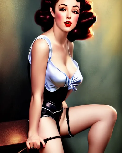 Image similar to photo of chloe bennett, film still, dslr, by gil elvgren, enoch bolles, ross tran, artgerm, wlop glossy skin, pearlescent, very coherent, cute