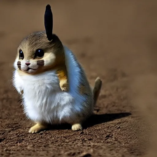 Image similar to if Pikachu were a real animal