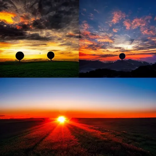 Prompt: a year of sunrises ☀ photography by luca vanzella