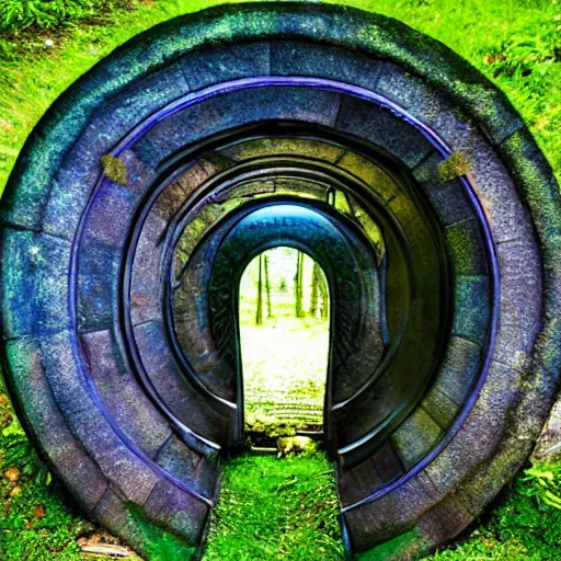 Prompt: a bong portal to another world, award winning professional stargate photography