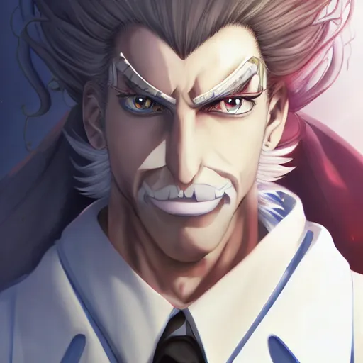 Image similar to portrait of alucard as a dna surgeon, anime fantasy illustration by tomoyuki yamasaki, kyoto studio, madhouse, ufotable, trending on artstation