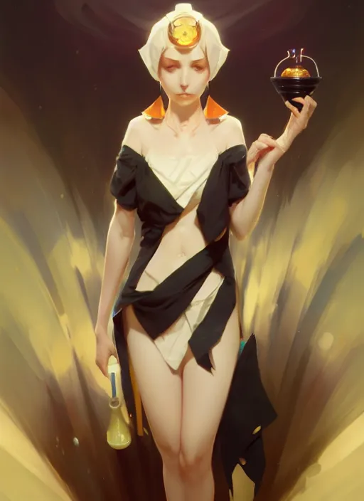 Image similar to kagamine rin drink water, elegant, highly detailed, digital painting, artstation, concept art, smooth, sharp focus, illustration, art by artgerm and greg rutkowski and alphonse mucha