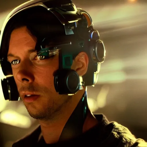 Prompt: movie still of cool cyborg, cinematic composition, cinematic light, by edgar wright