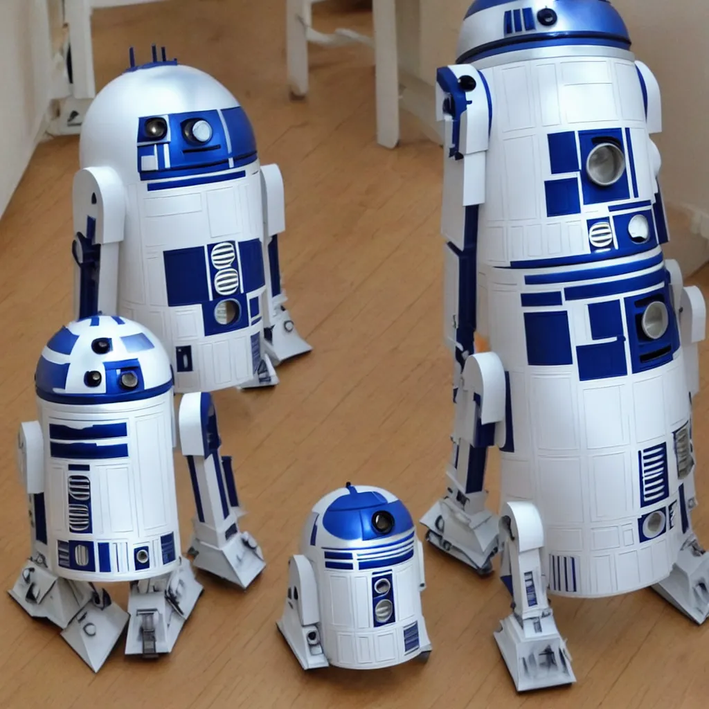 Prompt: ikea assembly instruction for r 2 - d 2