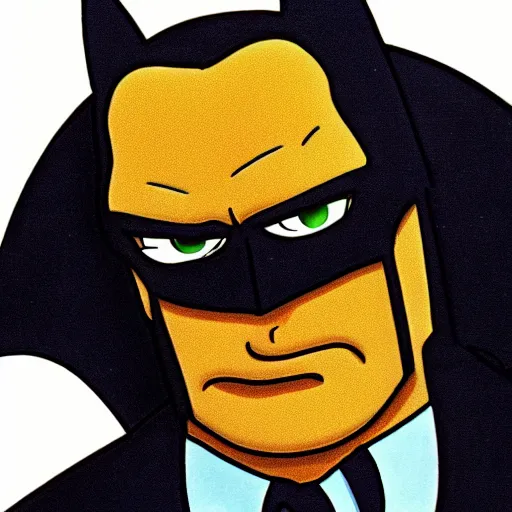 Prompt: batman character from the simpsons, very detailed face