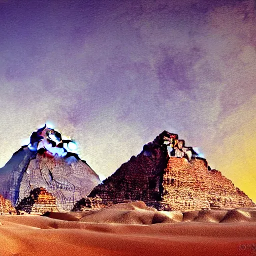 Prompt: the lost pyramid of egypt, digital art