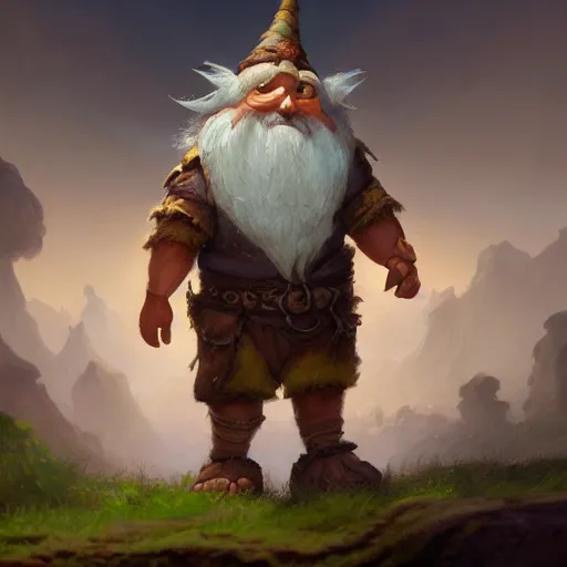 Prompt: a detailed matte painting of a gnome druid, by justin gerard and greg rutkowski, digital art, realistic painting, fantasy, character design, trending on artstation