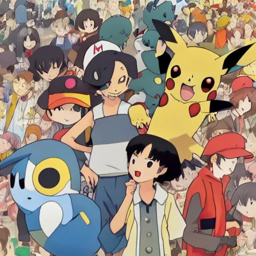 Image similar to pokemon by satoshi kon