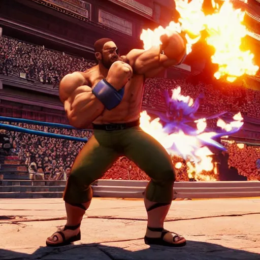 Prompt: A still of Butt-head in Street Fighter V (2016)