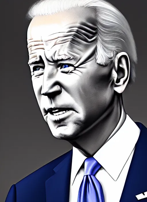 Image similar to photo of joe biden in the style of stefan kostic, realistic, sharp focus, 8 k high definition, insanely detailed, intricate, elegant, art by stanley lau and artgerm