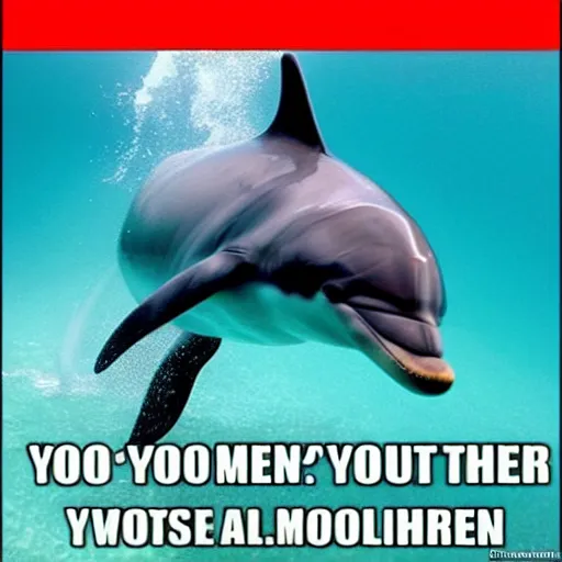 Prompt: yo momma a dolphin