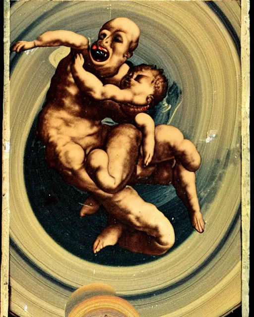Image similar to saturn being devoured by his son