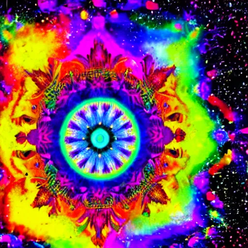 Prompt: terence mckenna, psychedelic, nde, cosmos