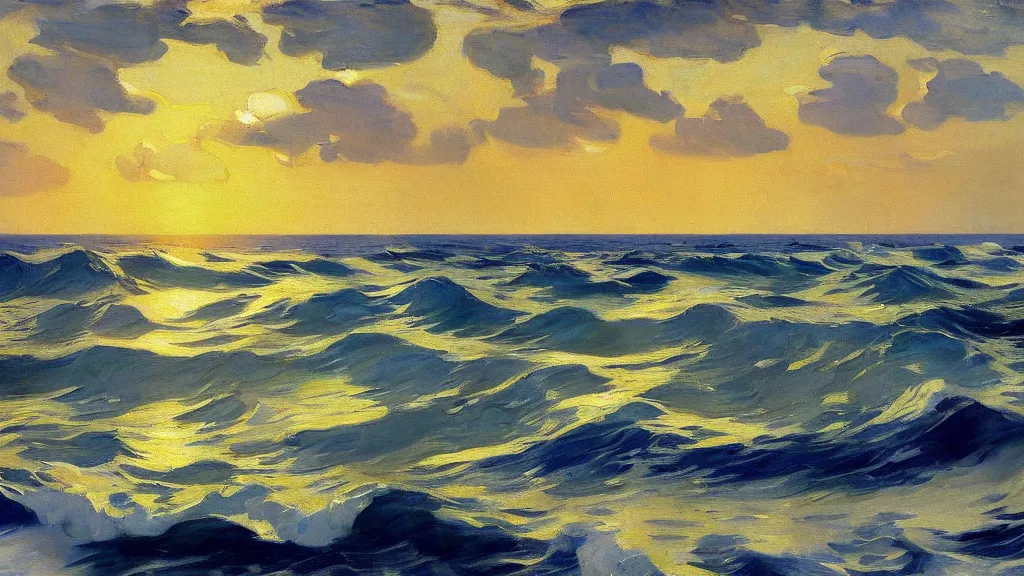 Prompt: ocean waves by joaquin sorolla, 4 k resolution