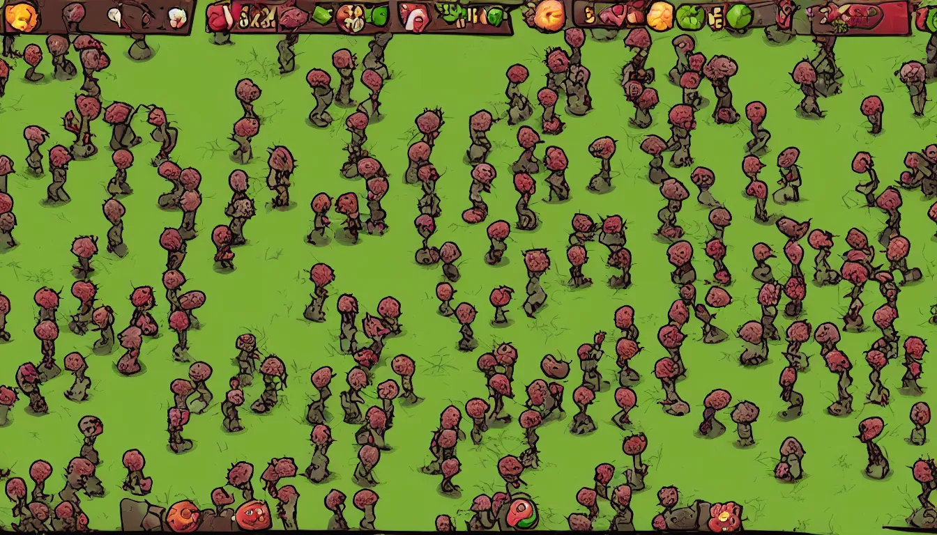 Prompt: Obama as Zombie in plants Vs zombie, screenshot