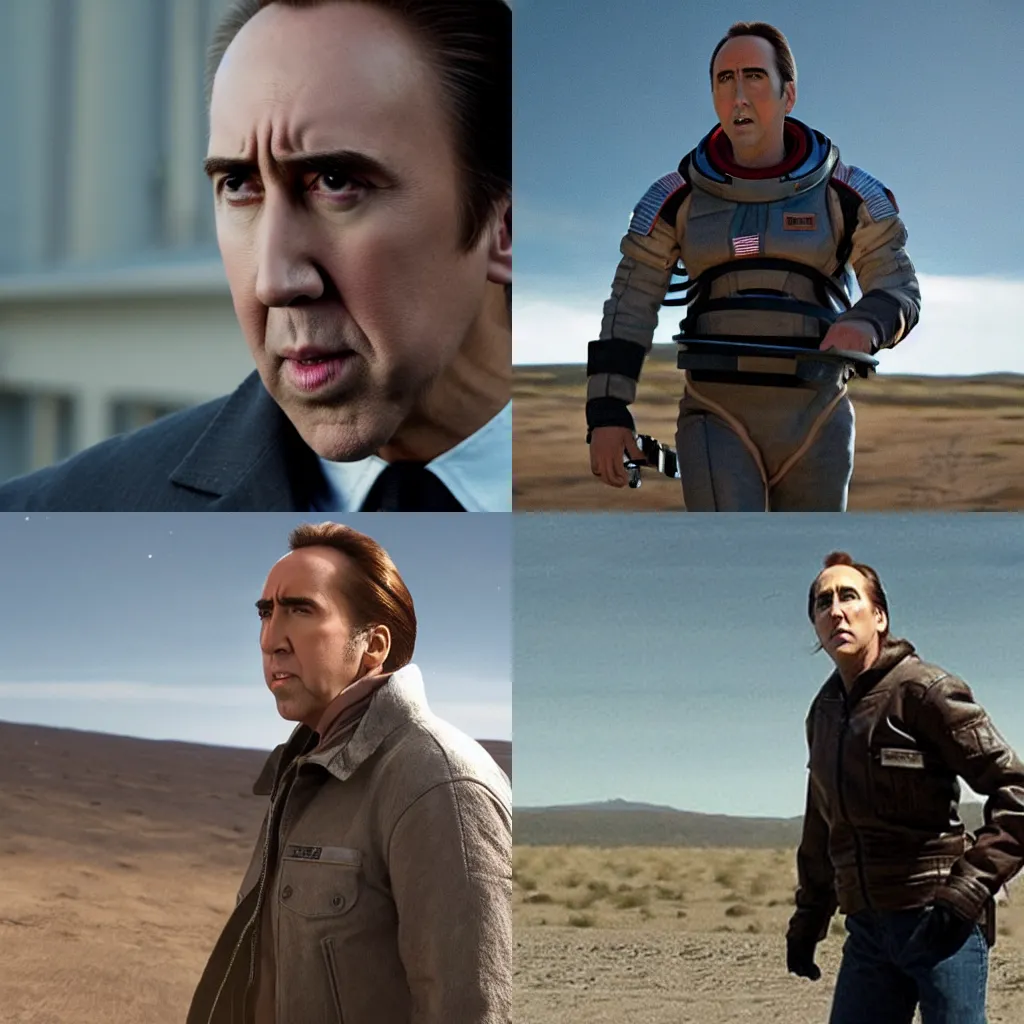 Prompt: nicholas cage starring in interstellar