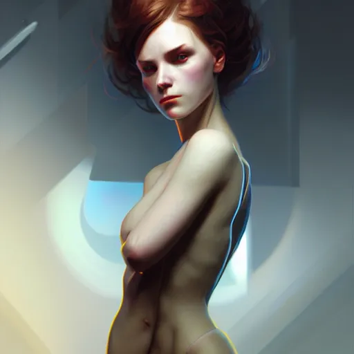 Image similar to neurogirl computer dramatic lighting, highly detailed, lifelike, photorealistic, digital painting, artstation, concept art, smooth, sharp focus, illustration, art by john collier and krenz cushart and artem demura and alphonse mucha and and albert aublet